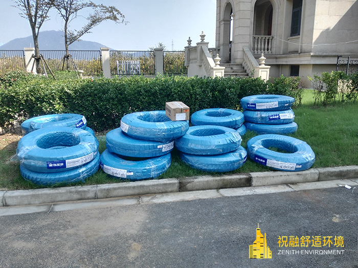 余姚牟山鎮世貿牟山湖佩拉小鎮2號樓地源熱泵施工案例